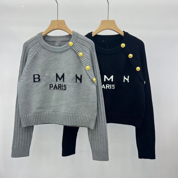 Haut de gamme nouveau concepteur pull femmes femmes pull hiver automne col rond à manches longues Jacquard Cardigan tricot manteaux pull Sweetshirt Designer Sweaters