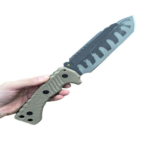Haut de gamme Nouveau M32 Couteau droit de survie Zwear Titane Enduit Tanto Point Lame Full Tang G10 Poignée Couteaux Tactiques Avec Kydex7505682