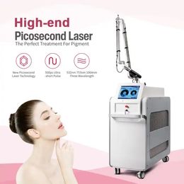 High-end nieuwe upgrade Picosecond Tattoo Removal Skin Whitening Nd Yag Picolaser 532nm 755nm 1064nm voor anti-pigment wenkbrauwen Ooglijnwasapparaat