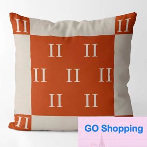 High-end Nordic Orange Ins Style Pillow Clow Modern Model Room Slaapkamer Simpele worp kussensloop Kussen Cushion Backlest