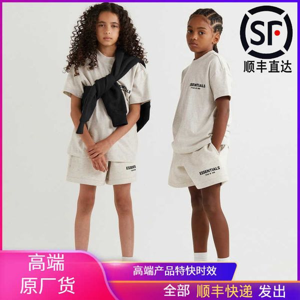 Camiseta original ESS de gama alta para niños, camiseta de manga corta de marca a la moda, ropa de calle para niños y niñas, ropa para padres e hijos