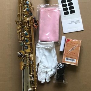 Structure YSS-875EX originale haut de gamme saxophone aigu accordé en cuivre blanc saxophone soprano de qualité professionnelle plaqué or