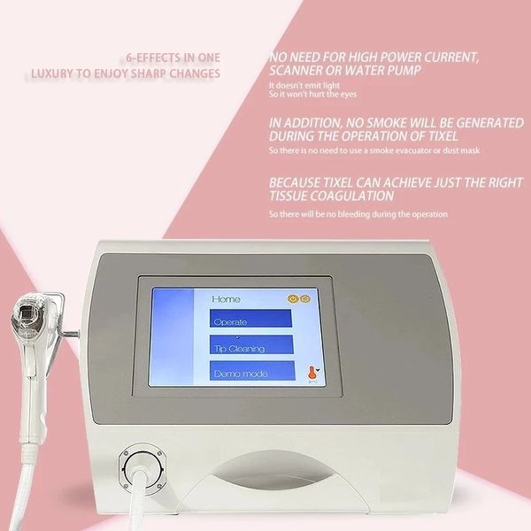 Autre équipement de beauté haut de gamme Élimination des vergetures Rajeunissement de la peau Cicatrice Acné Tixel Machine laser Fractional Microneedling avec système thermique pour le traitement