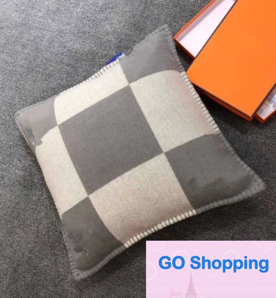 Funda de almohada de alta gama, almohada de estilo nórdico, modelo de habitación, descanso para el almuerzo, sofá, cojín para coche, cojín trasero, fundas de almohada tejidas de lana