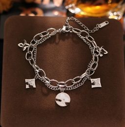 Bracelet de ventre de porc haut de gamme pour femmes, Design japonais et coréen haute définition, coquille blanche, Bracelet en acier titane creux