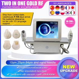 High-end draagbare RF Facial Beauty Microneedle Roller Radio Frequentie Fractionele Microneedle Machine Strek Mark Acne Removal