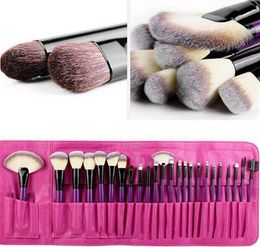 Juego de brochas de maquillaje profesional de alta gama, 24 Uds., pelo sintético, kits de herramientas portátiles fáciles W220420