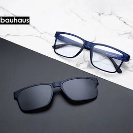 High End Kwaliteit Optische Brillen Frame Clip Op Magneten Gepolariseerde Bijziendheid Bril zonnebril Brilmontuur Voor Mannelijke 240201