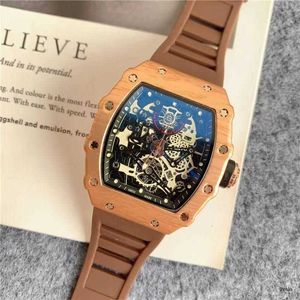 Montre de luxe en caoutchouc à quartz haut de gamme pour hommes et femmes Top marque d'affaires automatique 6 aiguilles sport Rm Run seconde main originale étanche montres coréennes hommes