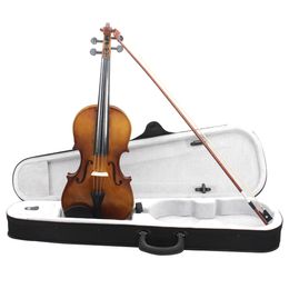 High-end retro viool massief houten viool 4/4 zwart hout professioneel vioolsnaarinstrument met oxford box