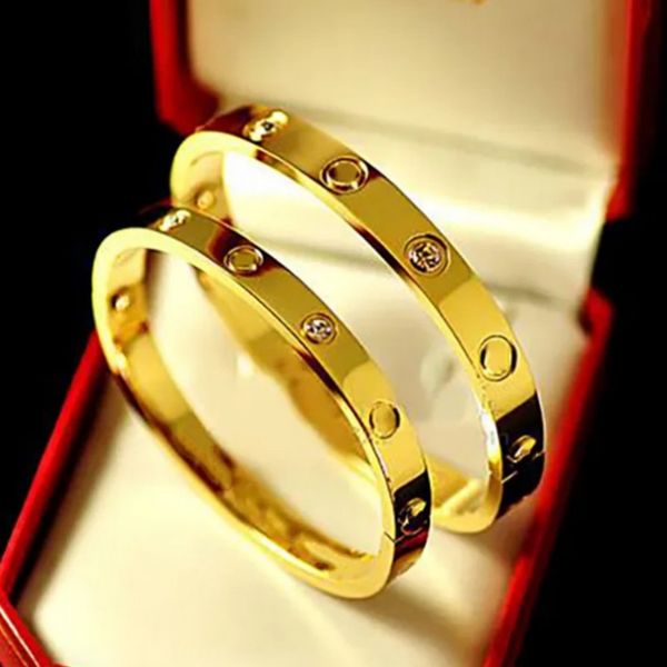 Brazalete de destornillador plateado brazalete de brazalete de moda unisex brazalete 316l acero inoxidable chapado en joyería de oro de 18 km brazones de lujo para mujeres pulsera de lujo