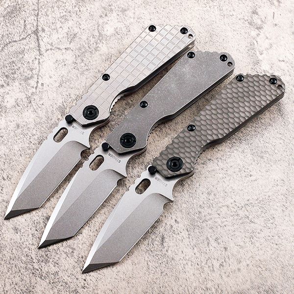 Couteau pliant tactique haut de gamme Strider SMF, lame Tanto en acier D2 TC4, manche en alliage de titane, outils EDC, couteaux en paquet