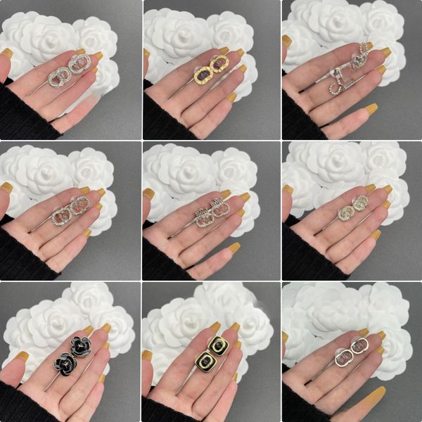 Boucles d'oreilles pour femmes de style haut de gamme, à la mode et à la mode, belles aiguilles en argent S925, élégantes et de niche, artisanat exquis, or rose et argent
