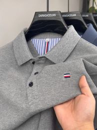 Haut de gamme d'été à manches courtes à manches courtes à manches courtes à manches de haute qualité Shirt à la mode Busined Busined Casual Casual Coréen Tops 240423