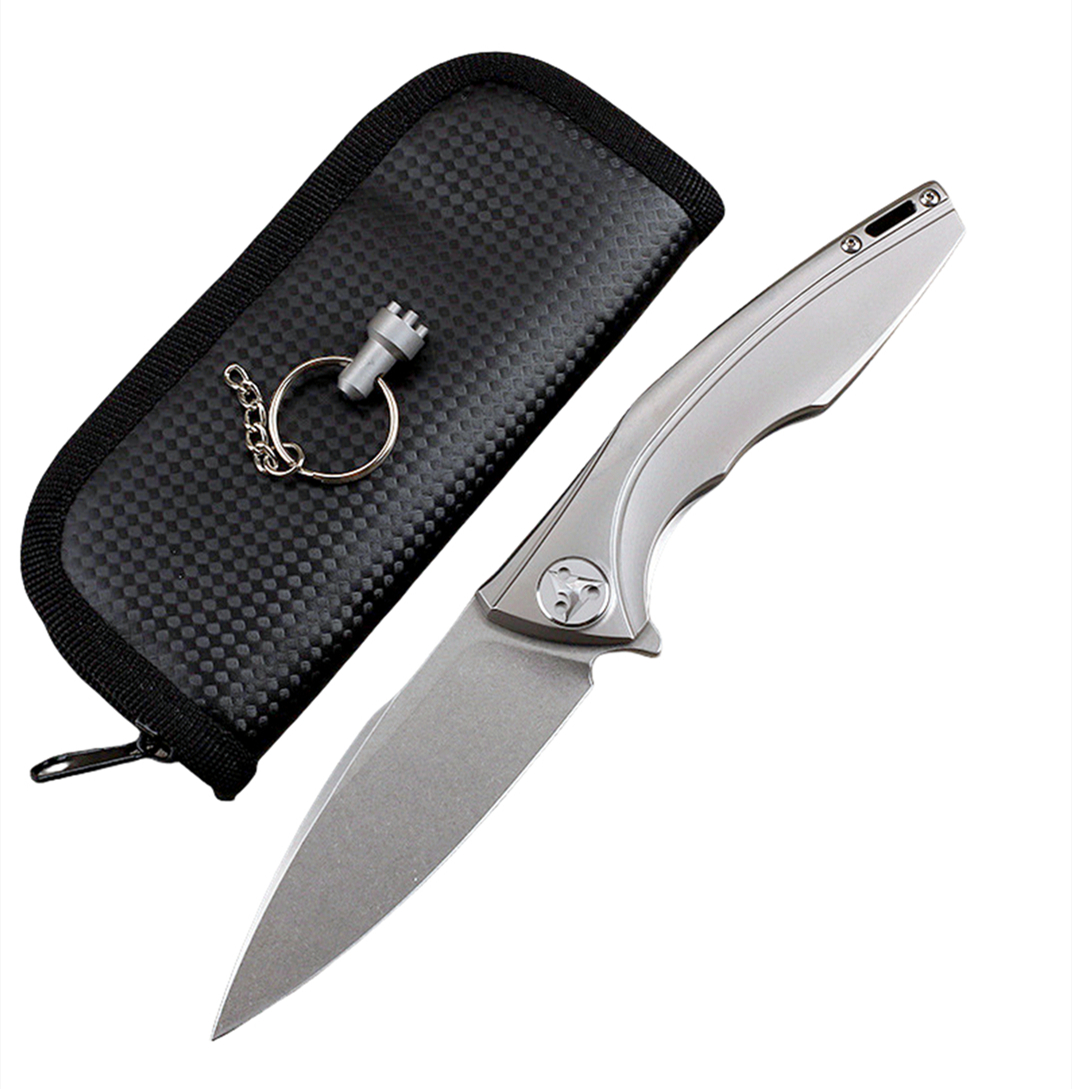Высококачественный тактический складной нож M390, лезвие TC4, ручка из титанового сплава, шарикоподшипник, карманные ножи EDC, походные охотничьи ножи