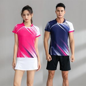 Chemise de tennis haut de gamme femmes hommes maillot de badminton shorts jupes-shorts homme femme uniforme de tennis de table costume d'entraînement vêtements de sport décontractés 240304