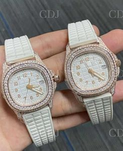 High End Top Brand Custom Dign Mannen Vrouw Luxe Originele Hand Set Iced Out Diamond Moissanite Horloge Voor RappersBGUP