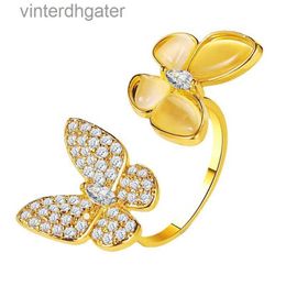 High Dead Vancefe Brand Designer Rings for Women Fritillaria Butterfly Ring Fashion Apering Ring de la marca Senior Logo Designer Jewelry
