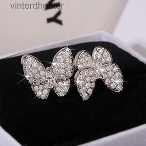 Haut de gamme de créateurs de marque Vancefe pour femmes Bowknot Hollow Butterfly Ring Zircon Hip Hop Personnalité Rague de personnalité Senior Brand Logo Designer Bijoux