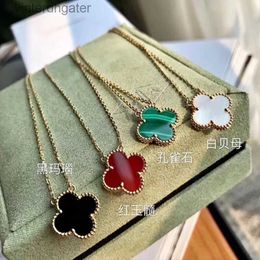 High -end Vancelfe Brand Designer Necklace High Edition Clover Necklace for Women 925 Sterling Silver White Trendy Designer Brand Jewelry
