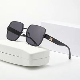 High-end dames designer luxe anti-glare zonnebril Modemerk trend outdoor HD unisex zonnebril metaal
