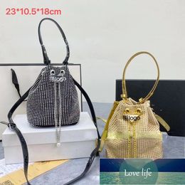 High-End Full Diamond Bucket Bag voor dames Nieuwe getextureerde Dinner Chain Messenger Bag Strass Tote Quality