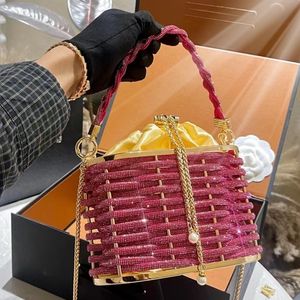 High Fashion Bucket Bag met diamanten pailletten, cross-body en tote stijlvolle dinerfabe tas gratis verzending