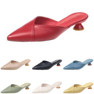 Talons de haute couture sandales femmes pantoufles chaussures gai triple blanc noir rouge jaune jaune couleur 17 635