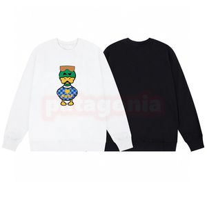 Haute couture hommes femmes pull à capuche hommes col rond canard imprimé sweats homme à manches longues casual hauts taille asiatique S-XL