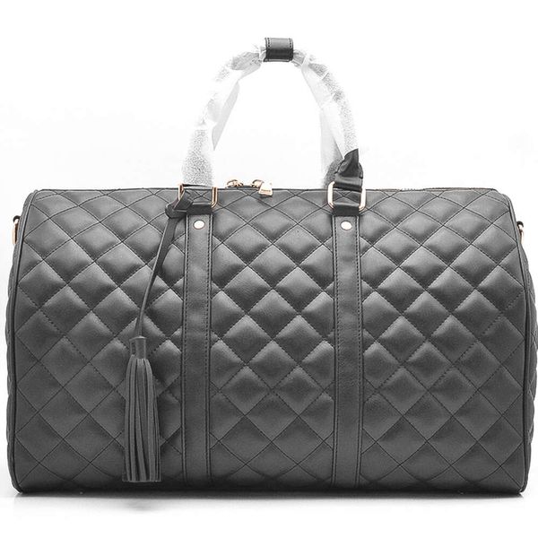 Sacs de voyage en cuir matelassé de haute couture, vente en gros, sac de sport, de sport, de week-end, pour femmes