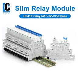 Haute fréquence UTRA-Thin Slim / SSR Relay Din Mot With LED 6A 1CO RELAY 41F-5-ZS 41F-12-ZS 41F-24-ZS 5V 12V 24V