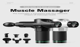 Masajeador de alta frecuencia Pistola de fascia Relajación muscular recargable Relajación corporal Masaje eléctrico con bolsa portátil para fitness Dolor R3870169