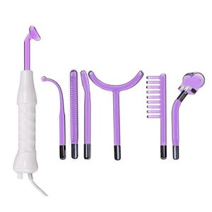 Hoge Fruquency 7 Elektrode Glass Tube Violet Rood Paars Lichte Kuuroord Gezichtsschoonheidsmachine voor Anti Acne Spot Rimpel Huid Aanhalen