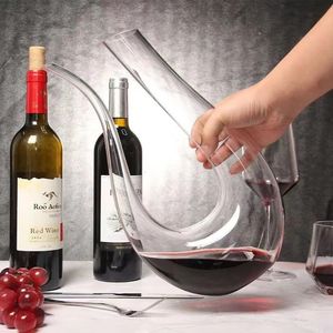 Carafe à vin en forme de U en cristal de haute qualité de 1500ML, boîte-cadeau, cygne harpe, ensemble de séparateur créatif 240122