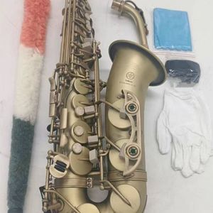 2023 New Alto Sax Reference Brass Saxophone Antique finition satinée brossée Modèle YAS-62 Instruments de musique professionnels Sax