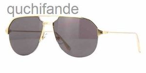 Lunettes de soleil de concepteur originales de haute qualité Femme Santos Lunettes de soleil CT0229S Gold Metal Frame Grey Lens 60 mm Authentic avec un logo réel