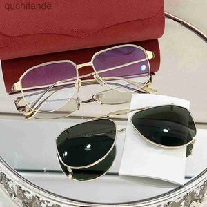 Lunettes de soleil de concepteur originales de haute qualité Femmes Topquality Metal Double Lens UV Résistant Mentille et lunettes de soleil Femmes de soleil avec un vrai logo