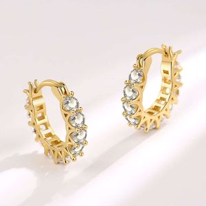Boucles d'oreilles en forme de U en diamant de haute qualité avec dentelle et zircon, bijoux pour femmes