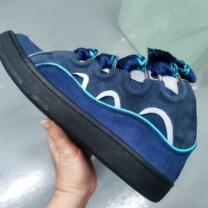 Hoogwaardige lederen grove schoenveters broodschoenen voor heren en dames koppels luxe designer nieuwe retro platte skateboardschoenen met outdoor sneakers maten 35-46 + doos