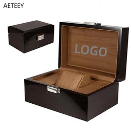 Caja organizadora de relojes con laca de Piano de alta calidad, cajas de almacenamiento de joyas en el interior, caja de regalo con exhibición de relojes personalizable gratis 240119