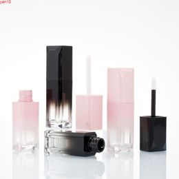 Bouteille vide en plastique de haute qualité Gradient Square Lip Gloss Tube Glaze Scrub Conteneur de maquillage à la mode 20pcs / lothigh qty