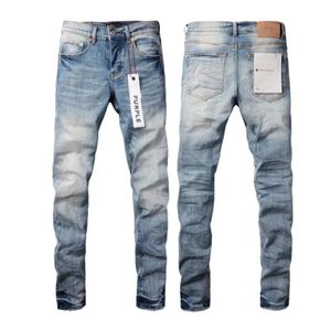 Hoogwaardige paarse jeans Designer broek Mens mannen broeken voor zwart 2024 Nieuwe stijl borduurwerk zelfteelt en kleine voeten fash