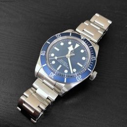 Version de haute qualité Tudery Designer Wristwatch Dirudder 1958 39 mm Fine Steel Mechanical Mens Watch 79030b Blue Watches