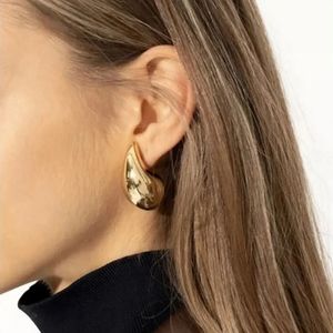Boucles d'oreilles goutte d'eau de haute qualité pour femmes avec une texture métallique et un style cool et indifférent, ce qui en fait une boucle d'oreille de niche et polyvalente.