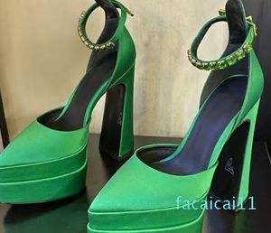 Hoge hak platform sandalen muiltjes kalfsleer Slides dikke blok hoge hakken slip-on open teen dames Luxe ontwerpers streetstyle schoenen Avondfabriek