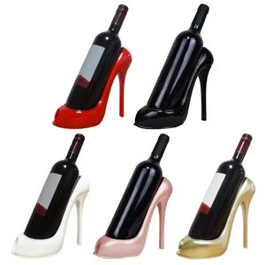 Soporte para botellas de vino con zapatos de tacón alto, elegante estante para vinos, accesorios para cestas de regalo para el hogar, esculturas de estatuas