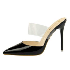 High Heel Summer Femmes Métalliques Patent en cuir Sandales Designer Dames Gladiator Sandale Chaussures Zapatos Mujer T230208 788FF