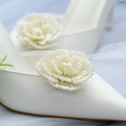 Hoge hakkenschoengespanningsaccoratie -accessoires kunnen worden verwijderd van Pearl Shoes Clip Flowers Wedding Shoe's Flowe 231221