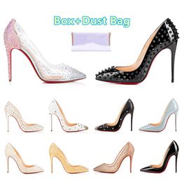 Zapatos de vestir de tacones altos nuevos tacón de moda para mujeres boda de fiesta triple negros desnudo amarillo rosa blanco espejo punta de los dedos puntiagudos zapatos de vestir