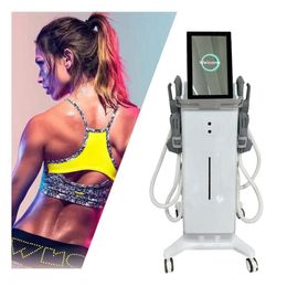 Champ électromagnétique de haute intensité façonnant le corps amincissant EMS + RF 4/2 poignées HI-EMT pour le développement des muscles abdominaux, bras, jambes, taille, sculpture amincissante